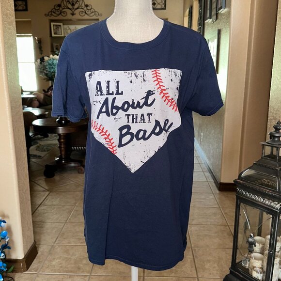 "All About That Base" Baseball T-Shirt*Ruby's Rubbish - Picture 1 of 6